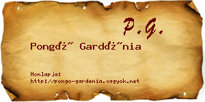 Pongó Gardénia névjegykártya